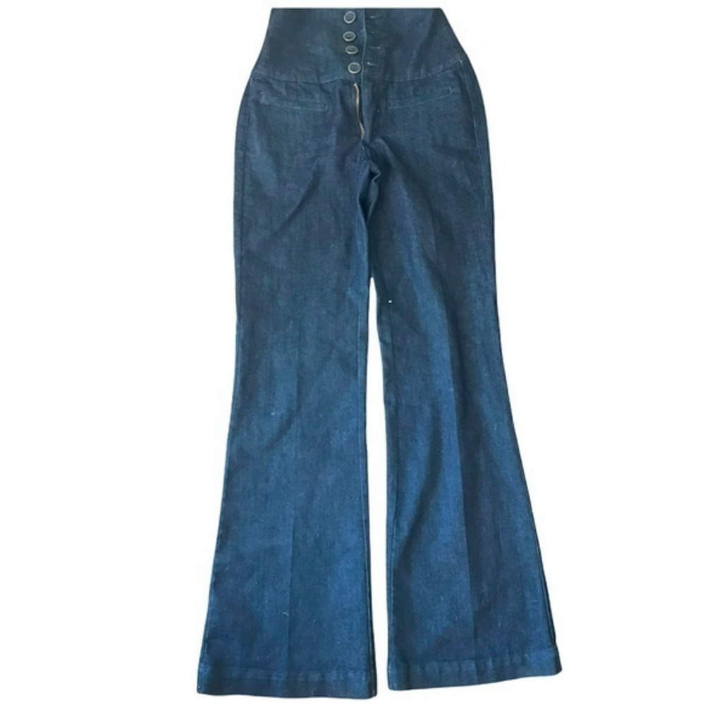 Arden B Highrise 4 Button Zip Fly Dark‎ Wash 4 EUC